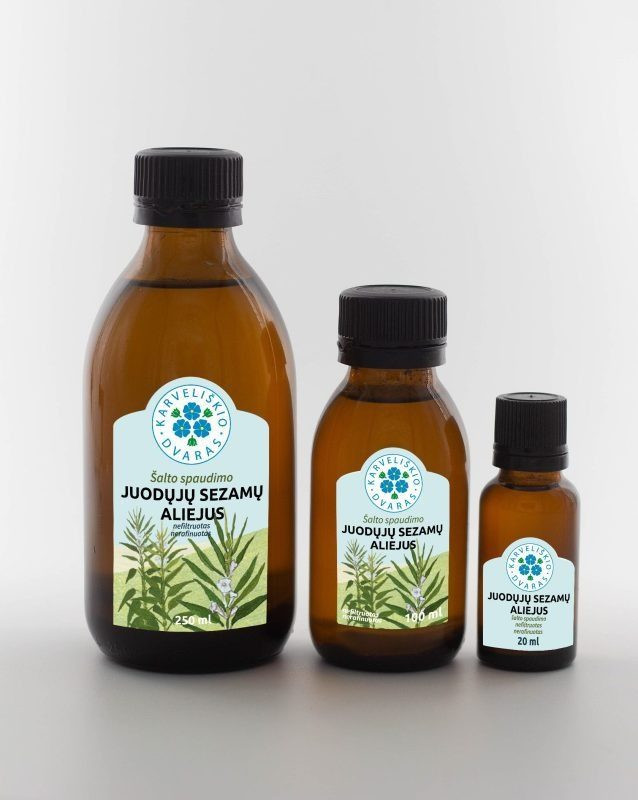 Juodųjų sezamų aliejus - 100 ml