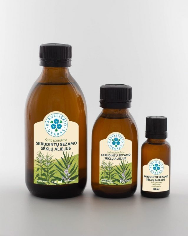 Skrudintų sezamo sėklų aliejus - 100 ml