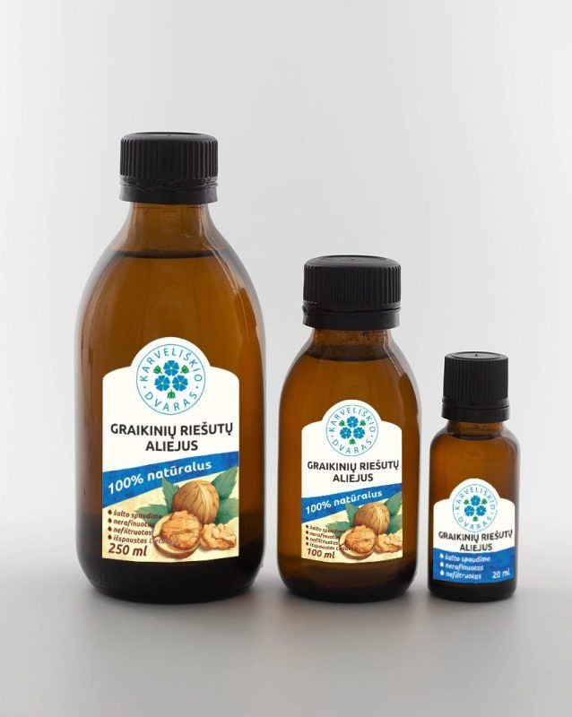 Graikinių riešutų aliejus - 100 ml